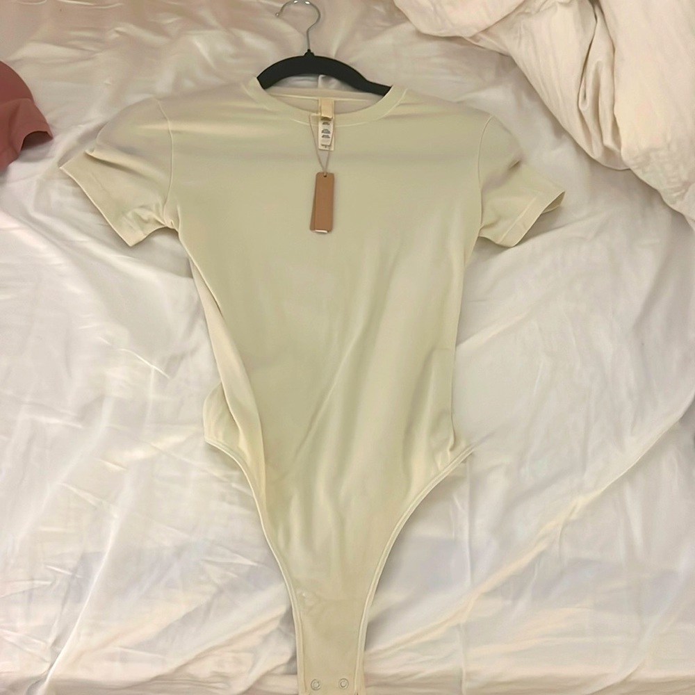 Skims BONE limited edition cotton jersey bodysuit